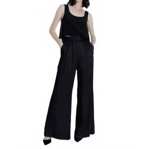 NEW KARINA GRIMALDI alina chain pants in black